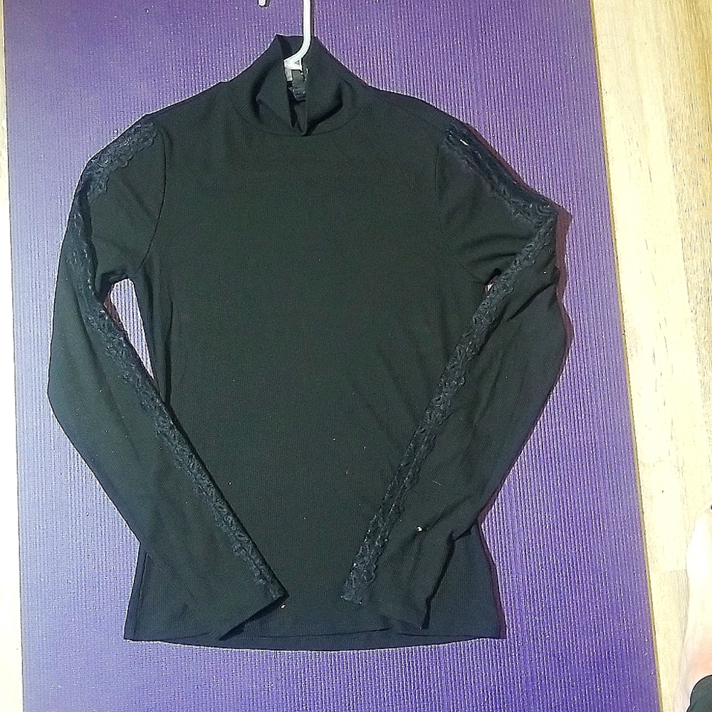 Paige intricate lace turtleneck